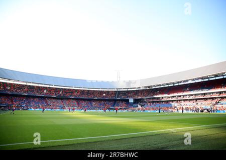 Rotterdam, Netherlands. 14th June, 2023. General view inside the stadium prior to the UEFA Nations League 2022/23 semifinal match between Netherlands and Croatia at De Kuip on June 14, 2023 in Rotterdam, Netherlands. Photo: Luka Stanzl/PIXSELL Credit: Pixsell/Alamy Live News Stock Photo