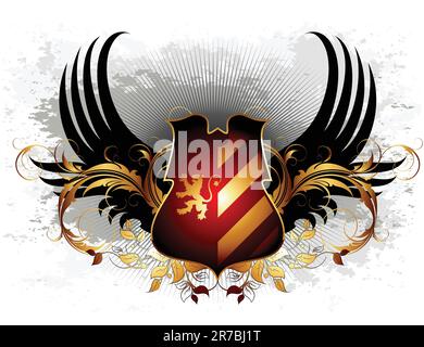 ornamental shield,  this illustration may be useful as designer work Stock Vector