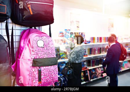 Shop school and office supplies Stock Photo