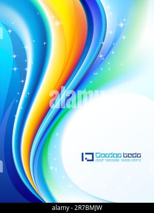 Wavy abstract background. Cool Greeting Card. Stock Vector