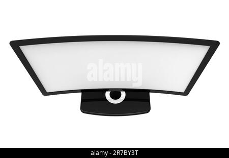 Curved tv screen, isolated on white background Stock Photo - Alamy