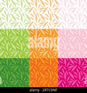 Seamless pattern from leaves of different colors Stock Vector