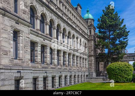 Architecture detail of the Provincial Parliament Building in the city of Victoria British Columbia Canada Stock Photo