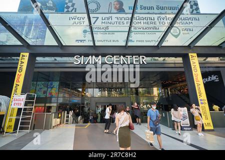 BANGKOK, THAILAND - CIRCA JANUARY, 2020: entrance to Siam Center shopping centre in Bangkok. Stock Photo