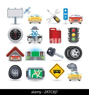car icon set Stock Vector