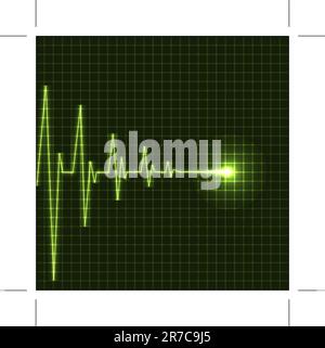 Abstract heart beats cardiogram illustration - vector Stock Vector