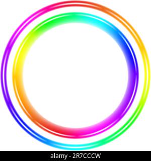Multicolor spectral circle. Illustration on white background Stock Vector