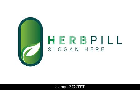 herbal capsule pill leaf medicine drug logo vector icon download.EPS 10 ...