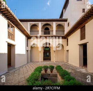 Palace of Dar al-Horra Courtyard - Granada, Andalusia, Spain Stock Photo