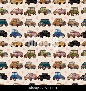 seamless car pattern Stock Vector