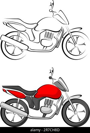 Stylised Motorcycle Vector illustration Stock Vector