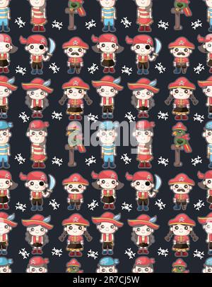 seamless pirate pattern Stock Vector