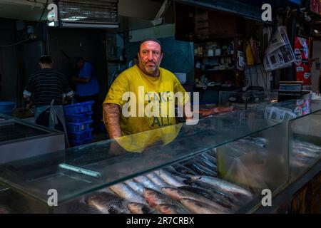 MACHANE YEHUDA MARKET JERUSALEM ISRAEL Stock Photo