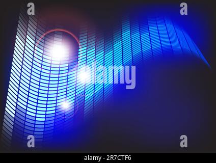 Abstract Party Background - Blue Equalizer Stock Vector