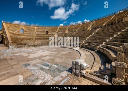 THE THEATER (22-10 BCE) CAESAREA ISRAEL Stock Photo