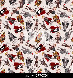 seamless Knight pattern Stock Vector