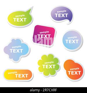 Set of web frameworks for the text. Vector. Stock Vector