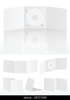 Disc Box Empty opened dvd box with empty disc over white background Stock Photo - Alamy