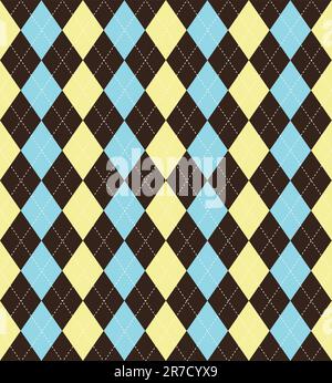 Seamless tiled background of an argyle style pattern Stock Vector