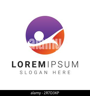Sports Life Coaching Logo Design Running Throwing Human Abstract Icon Human Shape Stock Vector