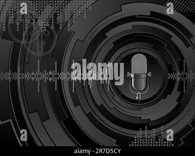 Abstract music background. Vector illustration. Stock Vector