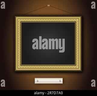 Frame old antique gold Baroque vintage picture classic vector Stock Vector