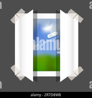 Vector paper window and space for your text Stock Vector