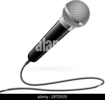 Microphone for Karaoke. Illustration on white background Stock Vector