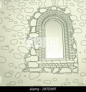 window,  this illustration may be useful as designer work Stock Vector
