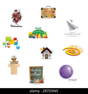 Vector set of  icon design Stock Vector