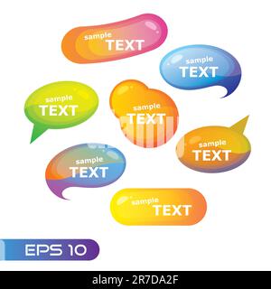 Set of bubbles for speech. Trendy vector. EPS 10. Stock Vector
