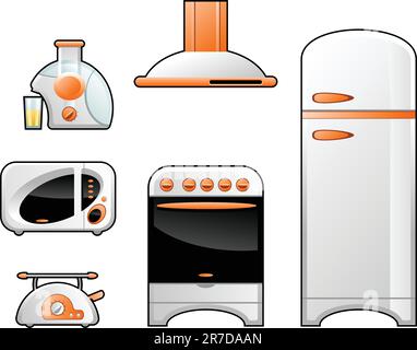 A Vector illustration of the household goods (Simple gradients only - no gradient mesh.) Stock Vector