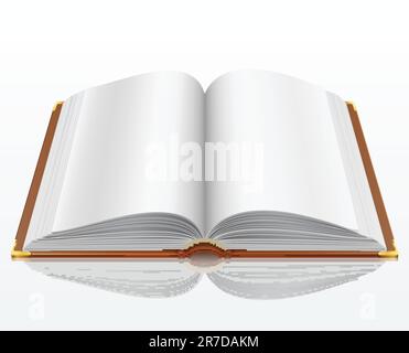 open book with isolated on white. Vector illustration Stock Vector ...