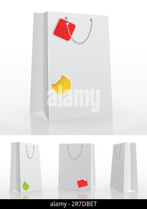 shopping bag on white background vector illustration Stock Vector Image ...