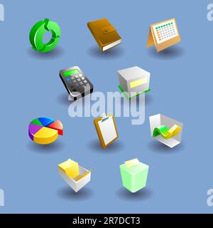 a set of 10 vector web and e-commerce related icons. eps 8 format, easy to edit and easy to implement in web design or print projects. Stock Vector