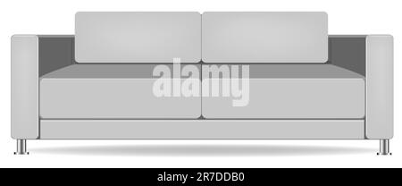 sofa isolated on white Stock Vector