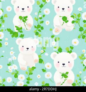 Seamless Vector Pattern with Cute Kawaii Panda Bears and Watermelons on  Nice Pink Background Stock Illustration - Illustration of blush, baby:  120936825