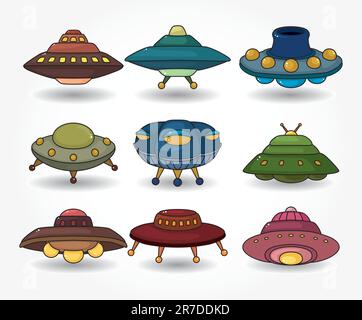 UFO spaceship clipart, cute doodle vector Stock Vector Image & Art - Alamy