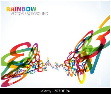 Abstract background with colorful rainbow numbers Stock Vector