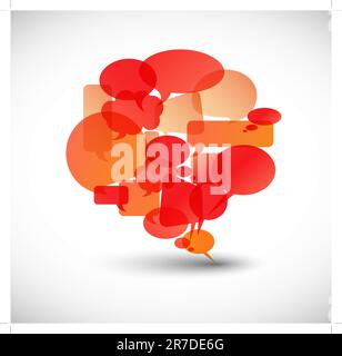 Big speech bubble made from colorful small bubbles Stock Vector