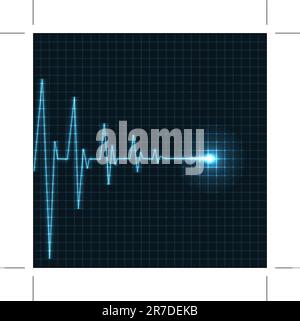 Abstract heart beats cardiogram illustration - vector Stock Vector