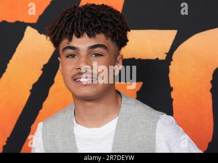 Los Angeles, USA. 14th June, 2023. Ethann Isidore arrives at the LucasFilms' INDIANA JONES AND THE DIAL OF DESTINY Los Angeles Premiere held at the Dolby Theatre in Hollywood, CA on Wednesday, ?June 14, 2023. (Photo By Sthanlee B. Mirador/Sipa USA) Credit: Sipa USA/Alamy Live News Stock Photo