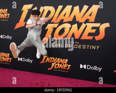 Los Angeles, USA. 14th June, 2023. Ethann Isidore arrives at the LucasFilms' INDIANA JONES AND THE DIAL OF DESTINY Los Angeles Premiere held at the Dolby Theatre in Hollywood, CA on Wednesday, ?June 14, 2023. (Photo By Sthanlee B. Mirador/Sipa USA) Credit: Sipa USA/Alamy Live News Stock Photo