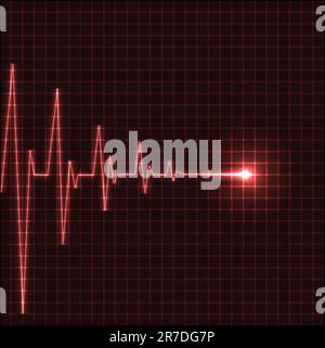 Abstract heart beats cardiogram illustration - vector Stock Vector