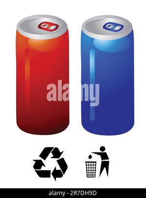 energy drink cans vector Stock Vector