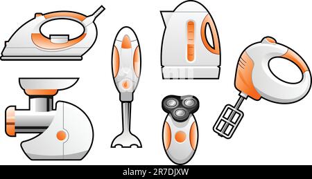 A Vector illustration of the household goods (Simple gradients only - no gradient mesh.) Stock Vector