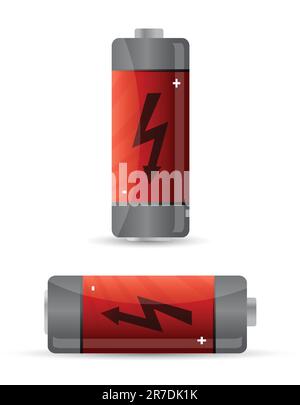 battery icon illustration design over a white background Stock Vector