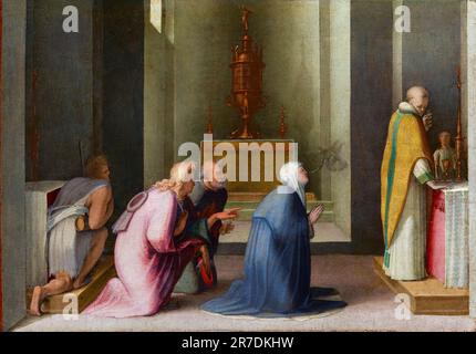 The Miraculous Communion of Saint Catherine of Siena. Domenico ...