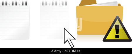 Problem transferring files illustration design isolated over a white background Stock Vector