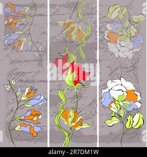 Set of three stylized banners Stock Vector